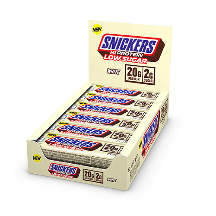 Mars Protein Snickers White Low Sugar Høj Proteinbar, 12 x 57 g