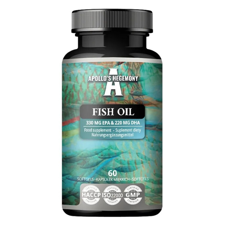 Apollo's Hegemony Fiskeolie, 330 mg EPA og 220 mg DHA, 60 kapsler
