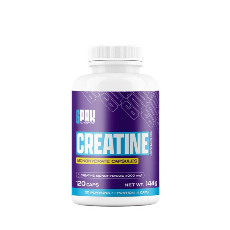 6 Pak Kreatin Monohydrat, 4000 mg, 120 kapsler