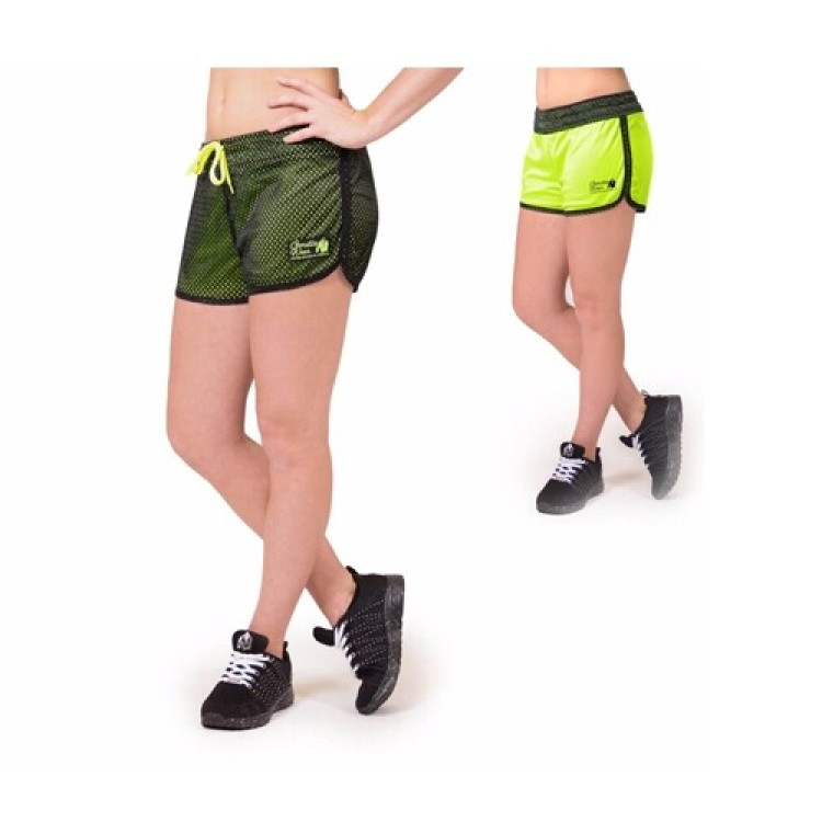 Gorilla Wear Madison Vendbare Shorts (Black/Neon Lime)