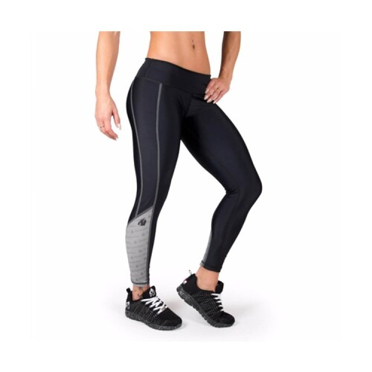 Gorilla Wear Dame Carlin Kompression Tights Sort Grå