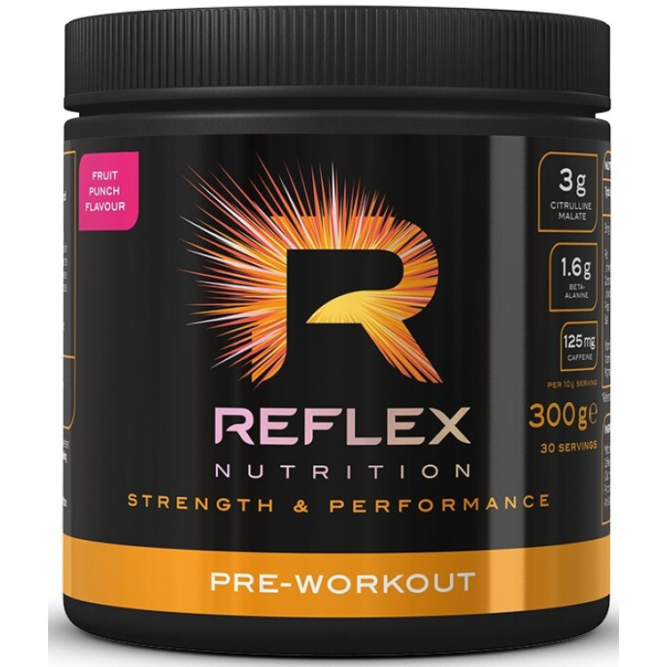 Reflex Pre-Workout, Frugt Punch, 300 gram