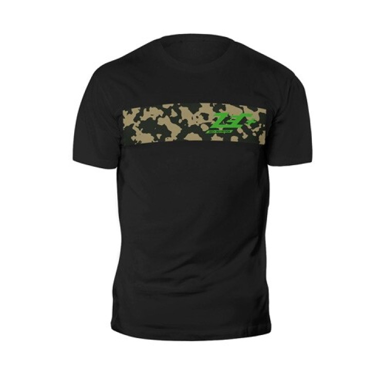 Zec+ Sportswear T-Shirt Camou Shirt Sort med grønt logo