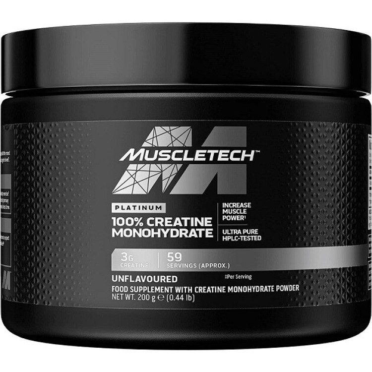 Muscletech Platinum 100% Kreatin Monohydrat, 200 gram