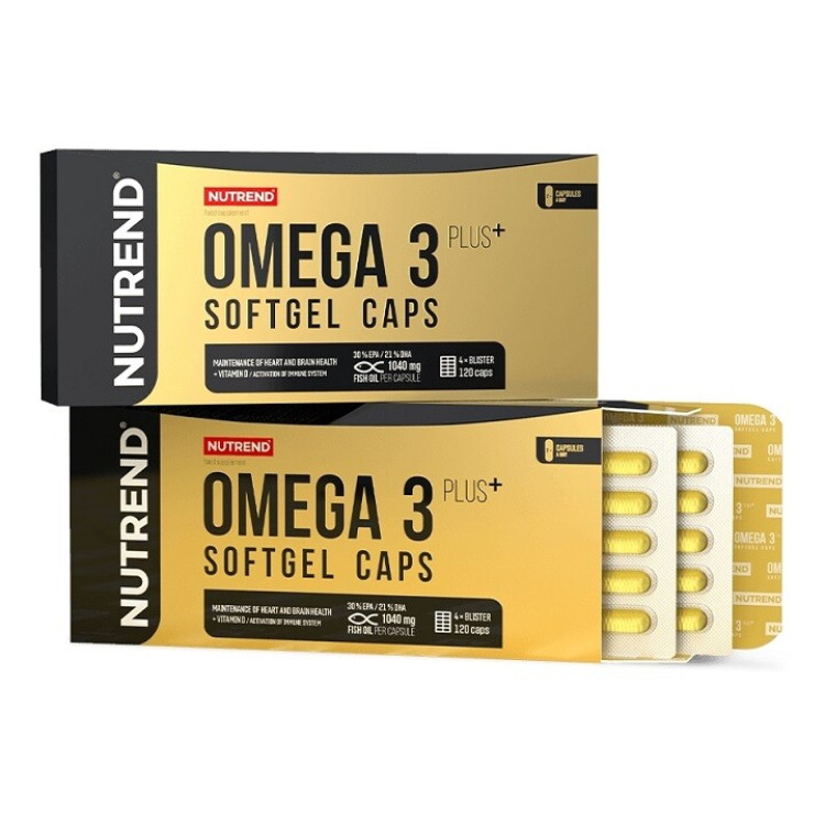Nutrend Omega 3 Plus, 120 kapsler
