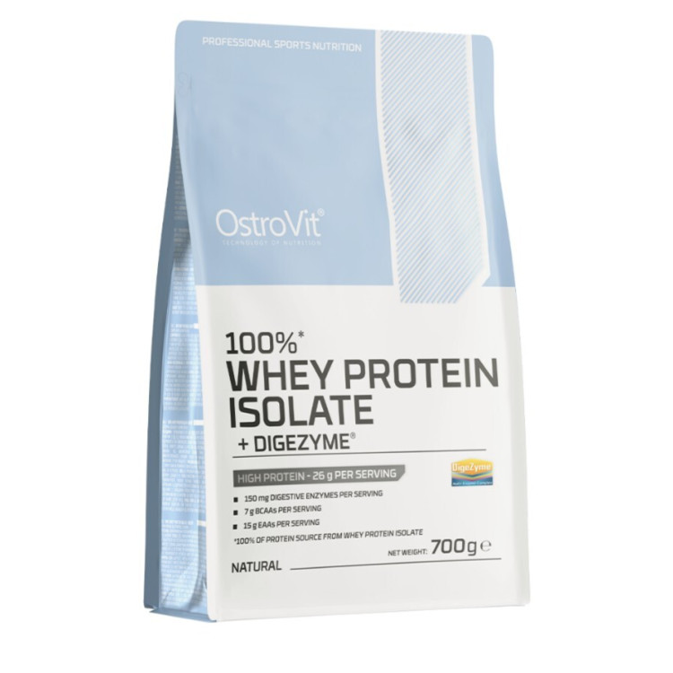 OstroVit 100% Whey Protein Isolate + Digezyme, Naturlig, 700 gram
