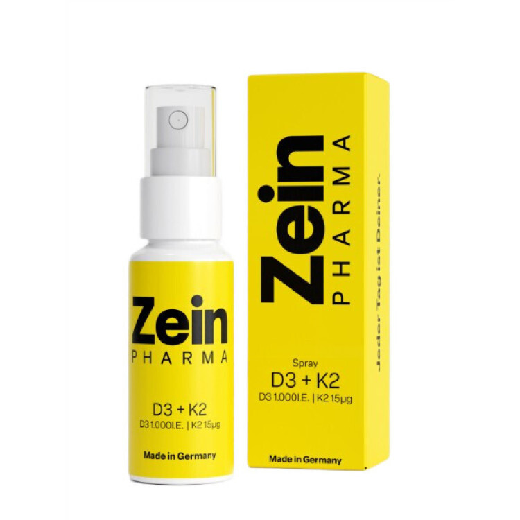 Zein Vitamin D3 + K2 Spray, Pebermynte, 25 ml