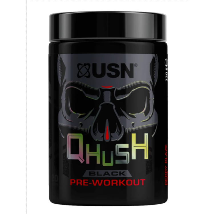 QHUSH Platinum Black Pre-Workout (525 g)