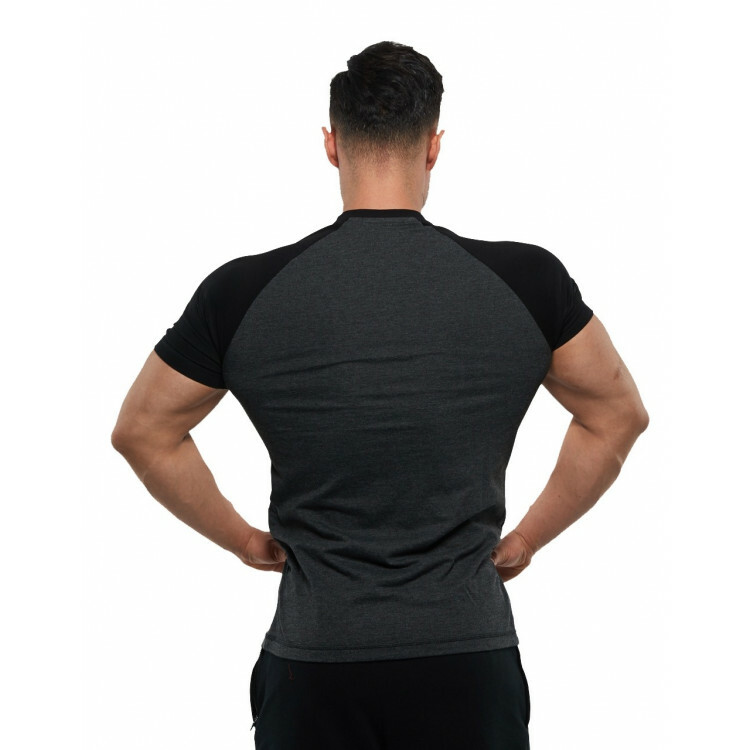 Herre t-shirt i mørkegrå/sort