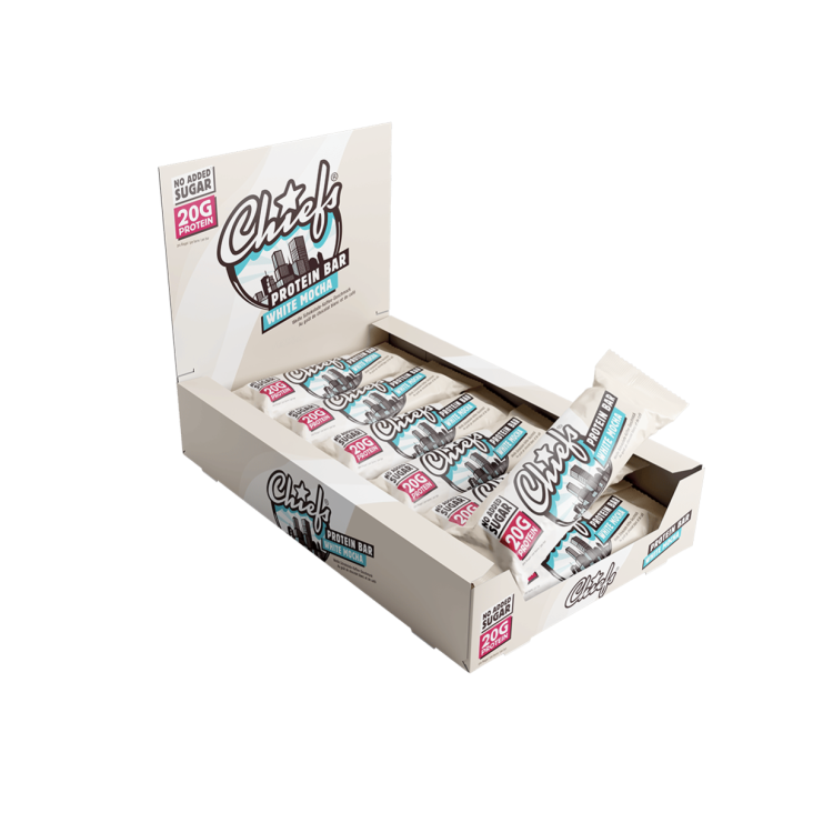 Chiefs protein bar 12 x 55 g - White Mocha