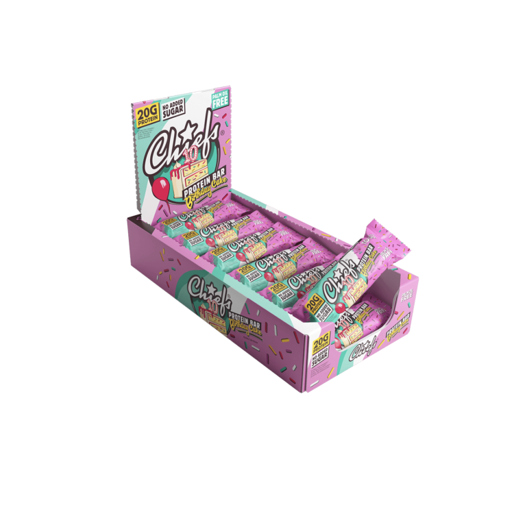 Chiefs protein bar 12 x 55 g - Birthday Cake