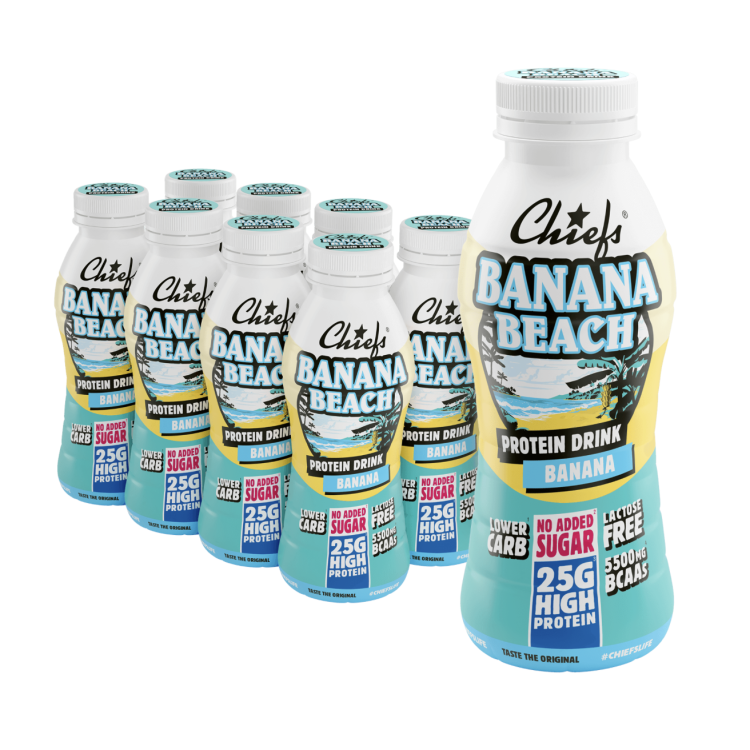 Proteinshakes med 26 g protein (8 x 330 ml) - Banana Beach