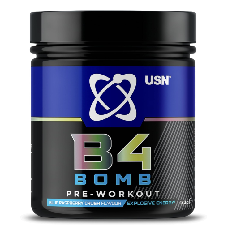 B4 Bomb Preworkout (180 g) - Blue Raspberry, Bedst før 27.08.2026