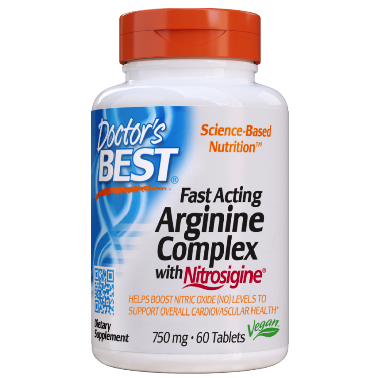 Fast Acting Arginine kompleks med Nitrosigine 750mg, 60 tabletter