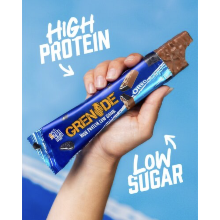 Grenade bar med 37% protein (1 x 60 g), OBS Bedst før