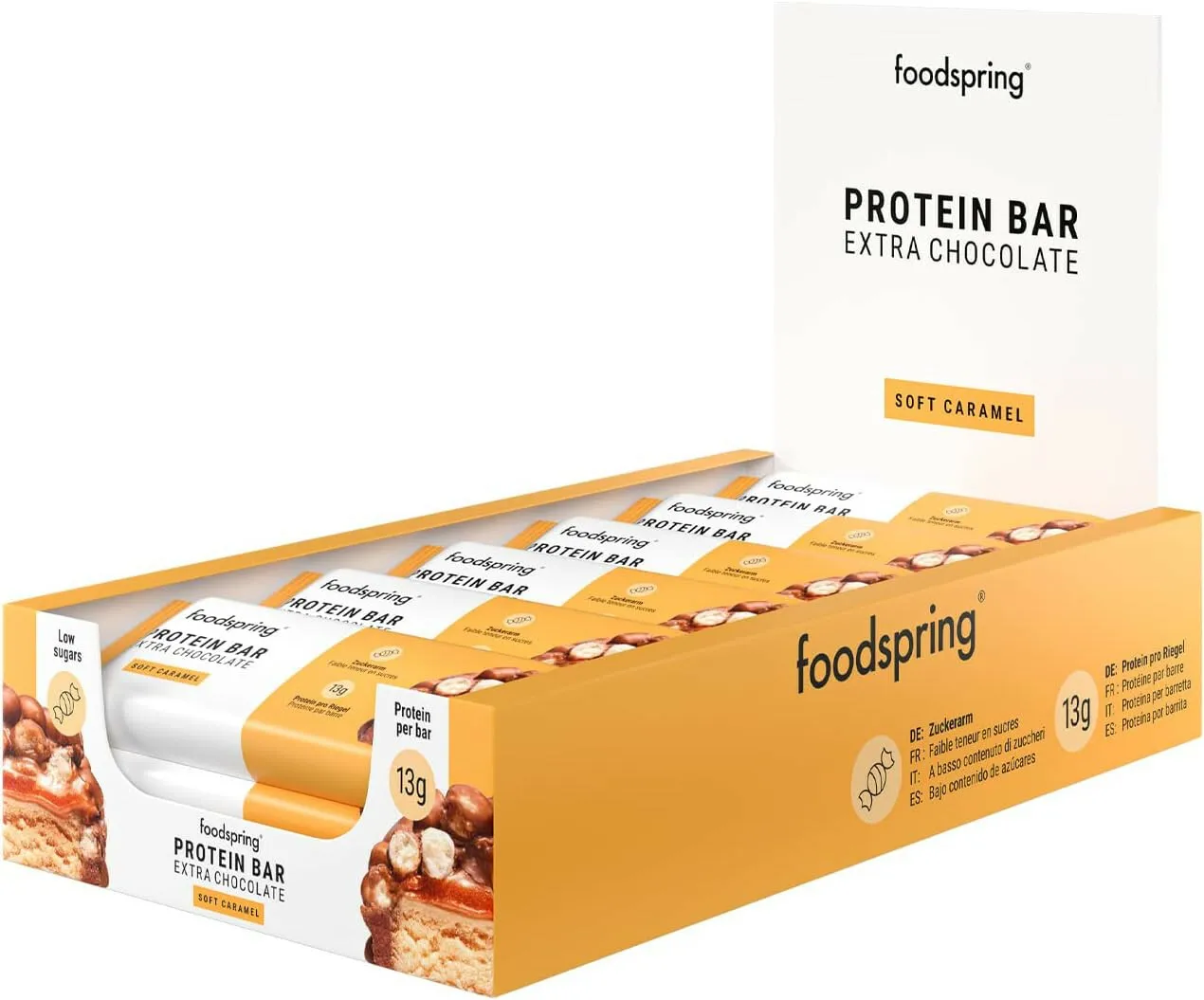 Foodspring Protein bar Extra Chocolate 12 x 45 g - Caramel