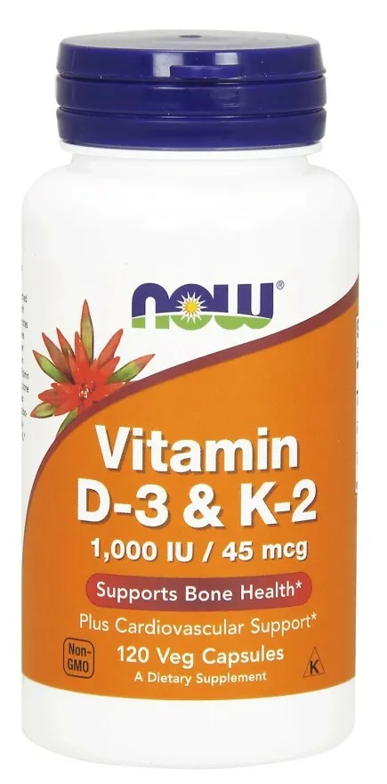 D3-vitamin og K2-vitamin (120 kapsler)