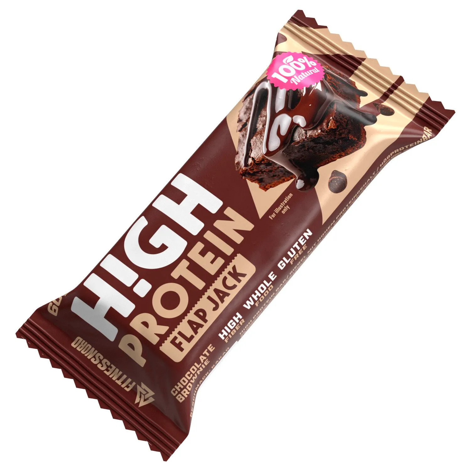 Højprotein Flapjack med chokolade brownie-smag (60 g)