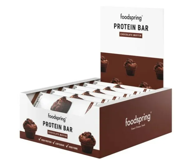 Proteinbar med 20 g protein og højt fiberindhold (12 x 60 g)-Chocolate Muffin