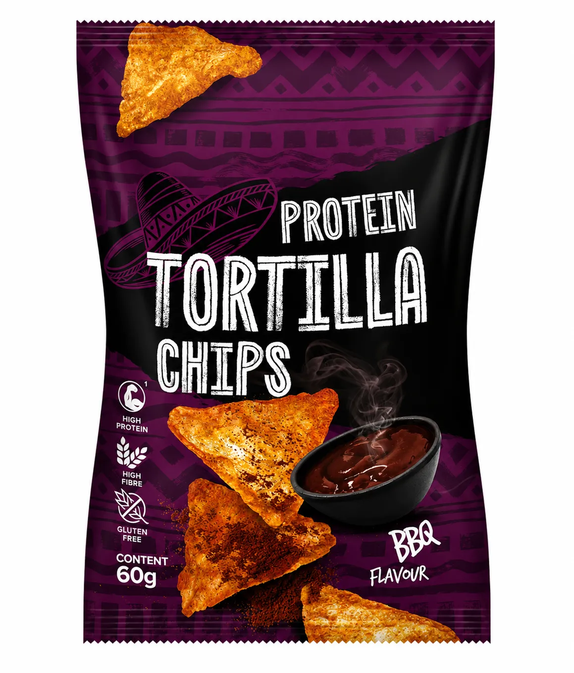 Proteintortillachips (1 x 60 g) - BBQ
