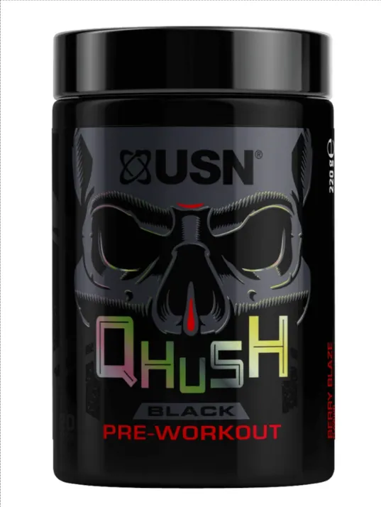QHUSH Platinum Black Pre-Workout (525 g)