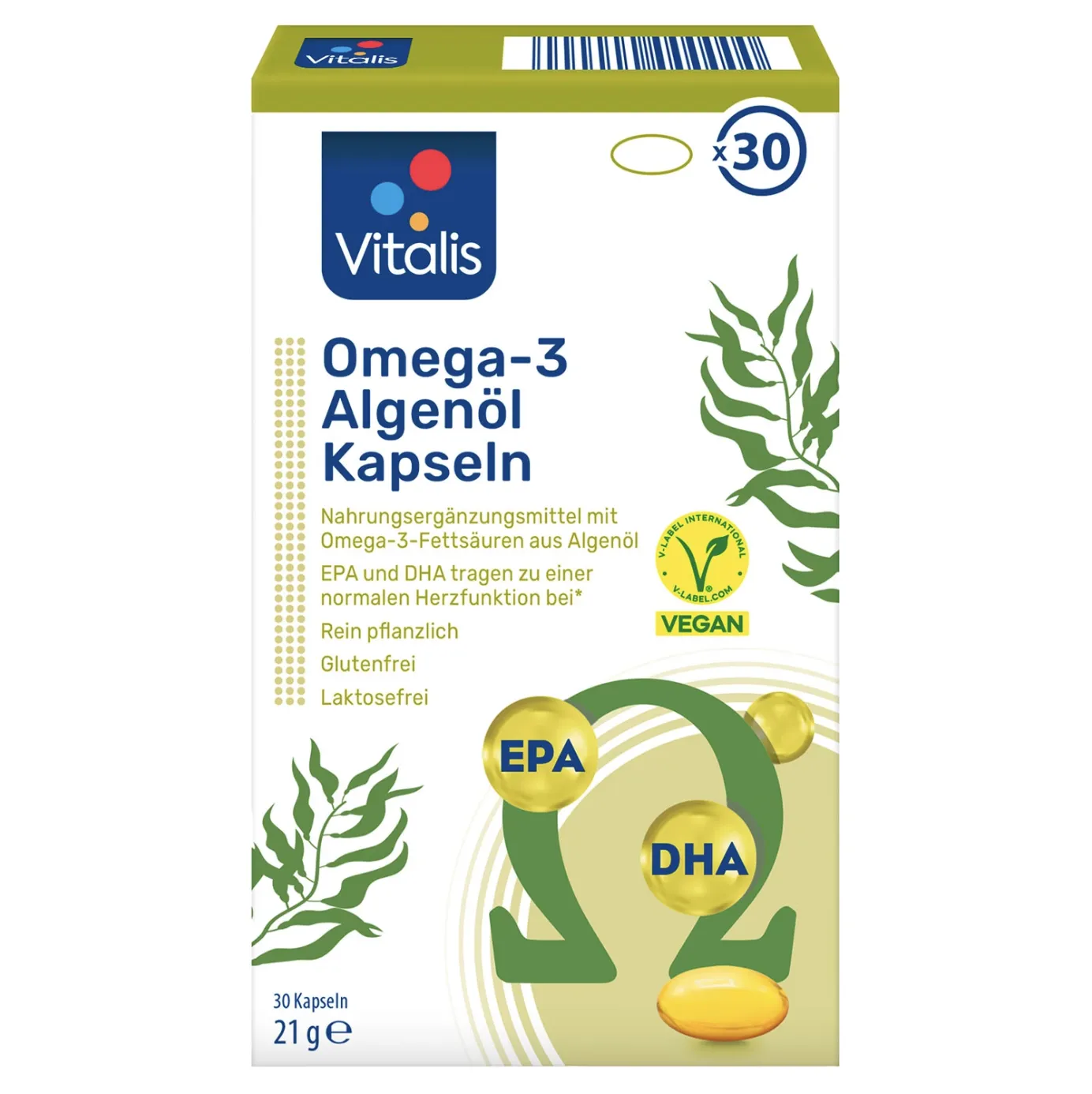 Omega-3 Algeolie Kapsler (30 stk)