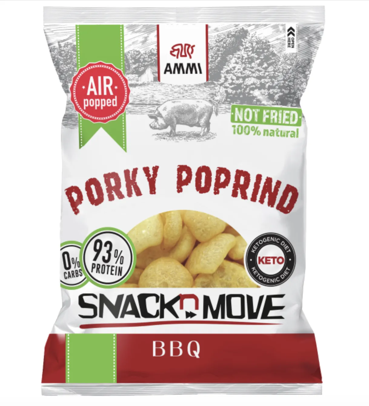 AIR POPPED PORKY POPRINDS 1 x 30g-BBQ