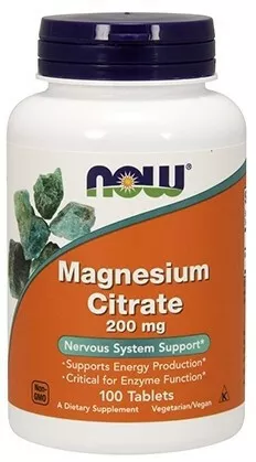 NOW FOODS MAGNESIUM CITRATE 200 mg 100 stk 