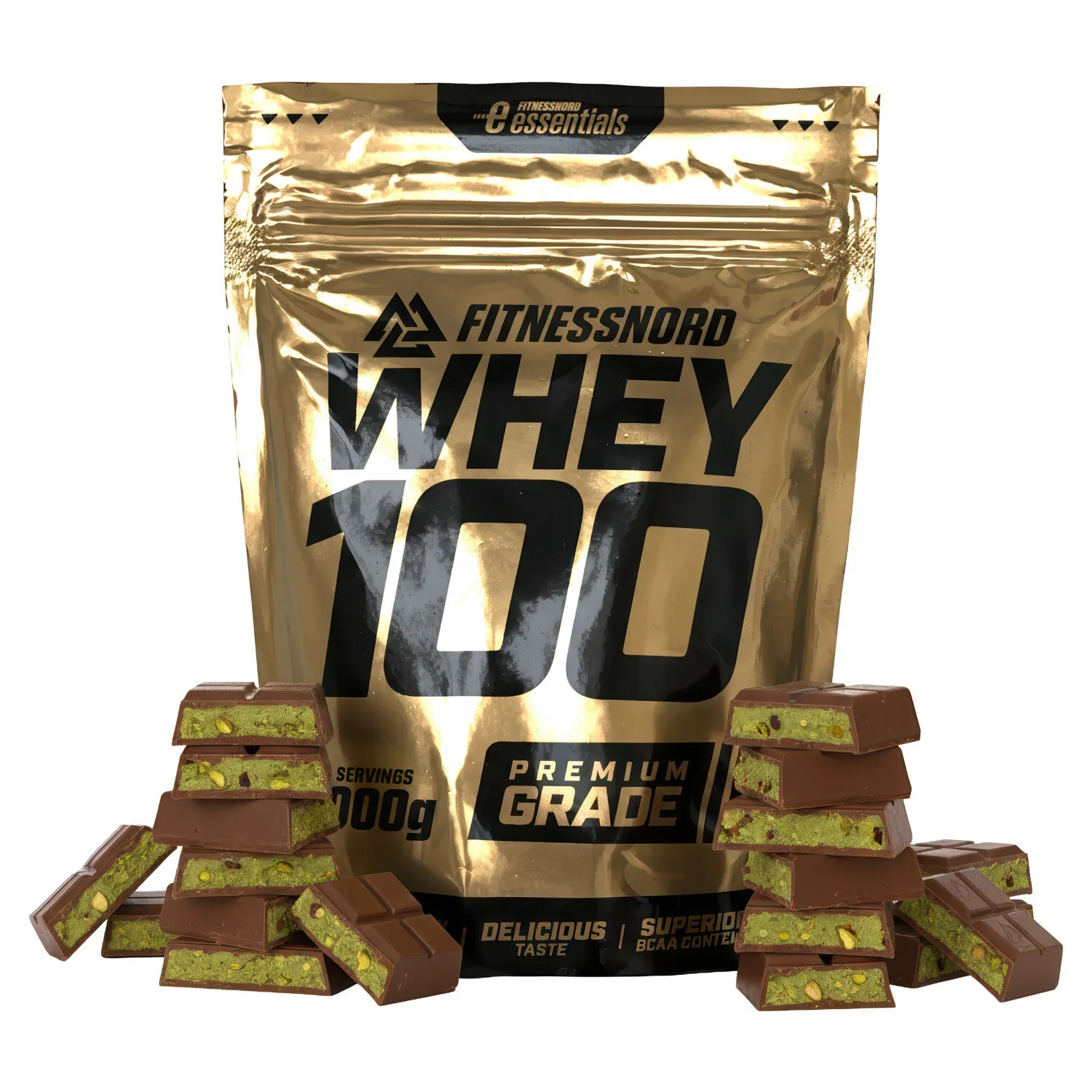 Valleproteinpulver (1 kg) - Dubai Chocolate