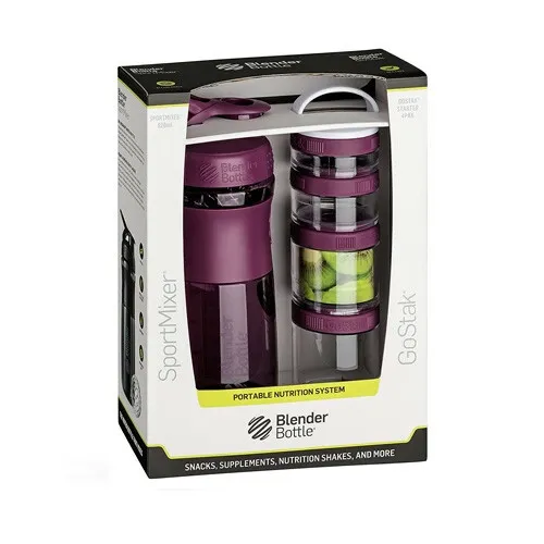 BLENDER BOTTLE COMBO PAK SPORTMIXER GO STACK (28OZ SHAKER + GO STACK STARTER 4 PAK)