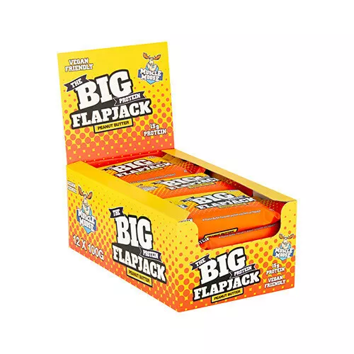 MUSCLE MOOSE BIG PROTEIN FLAPJACK (12X100G) GOLDEN SYRUP