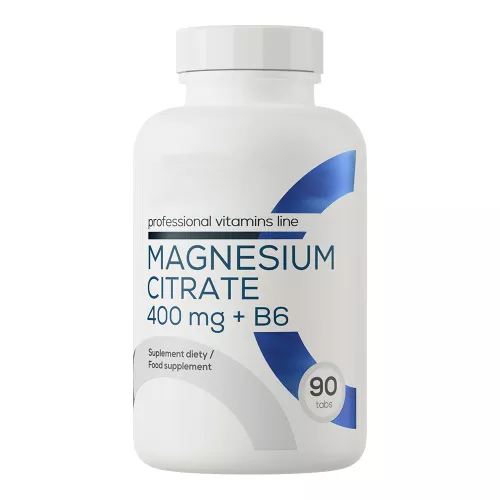 Magnesiumcitrat og B6-vitamin (90 tabletter)