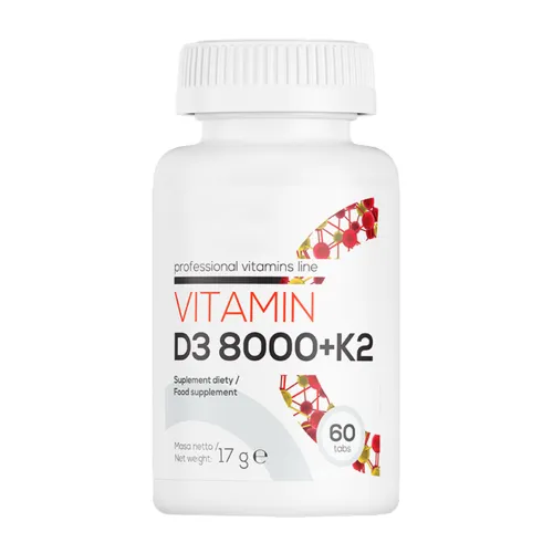 D3-vitamin og K2-vitamin (60 tabletter)