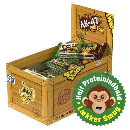 Chokolade og banan bar med 35% protein (12 x 35 g)