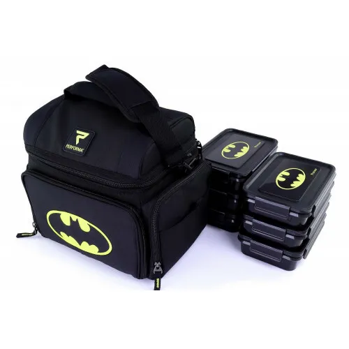 Madkassetaske med rum og Batman motiv