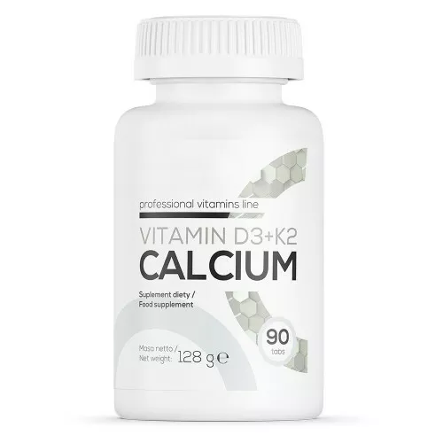 D3-vitamin, K2-vitamin og calcium (90 tabletter)