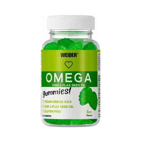 Omega + Chia + Hørfrøolie Gummies (50 stk.) - Lime