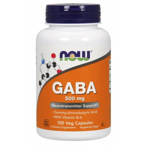 NOW FOODS GABA 500 mg 100 stk 