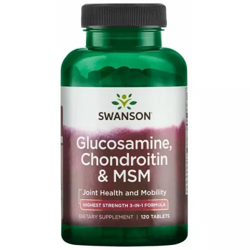 SWANSON HEALTH GLUCOSAMINE, CHONDROITIN & MSM 750 mg 120 stk 