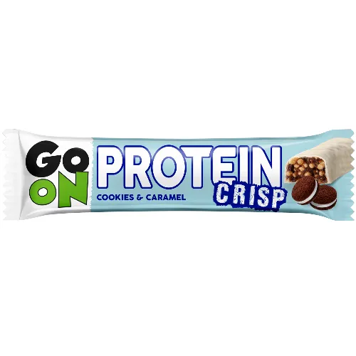 GO ON NUTRITION PROTEIN CRISP BAR (1 x 50 g), Bedst før 31.07.2026 - Cookie & Caramel