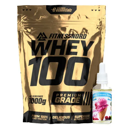 Valleproteinpulver med gratis dråbeflaske (1 kg)