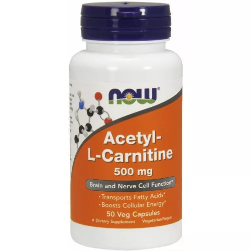 NOW FOODS ACETYL-L-CARNITINE, 500MG - 50 VCAPS