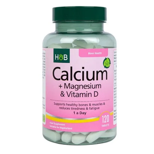 Calcium + Magnesium & Vitamin D, 120 vegetarian tabs