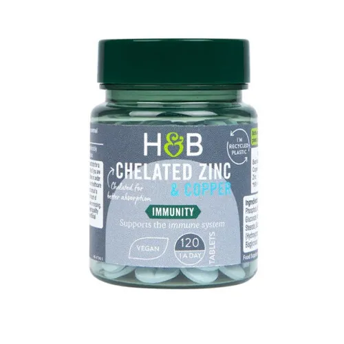 Chelated Zinc + Copper 15mg, 120 tabletter