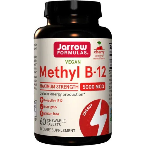 Methyl B-12 5000mcg (Cherry), 60 vegan chewable tabs