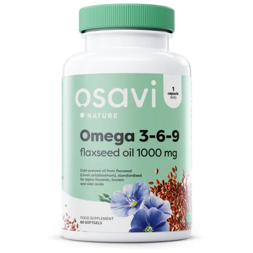 Omega 3-6-9 Flaxseed Oil 1000mg 60 softgels