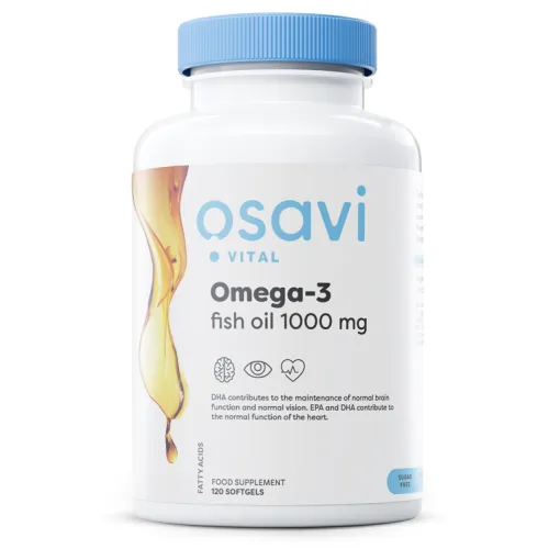 Omega-3 Fish Oil Molecularly Distilled 1000mg 120 softgels