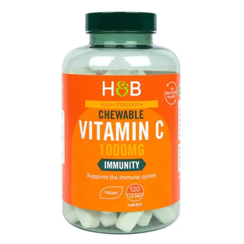Højt doserede Chewable Vitamin C 1000mg, 120 tabs