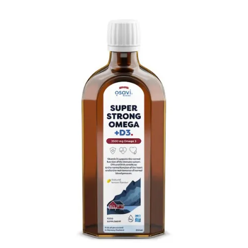 Super Strong Omega + D3 3500mg Omega 3 (Lemon) 250 ml.