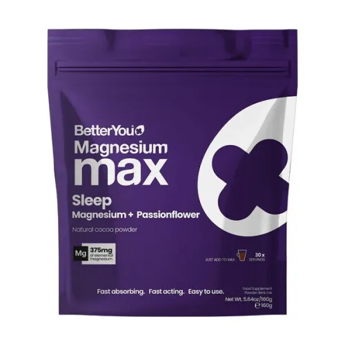 Magnesium Max Sleep Natural Cocoa, 160g